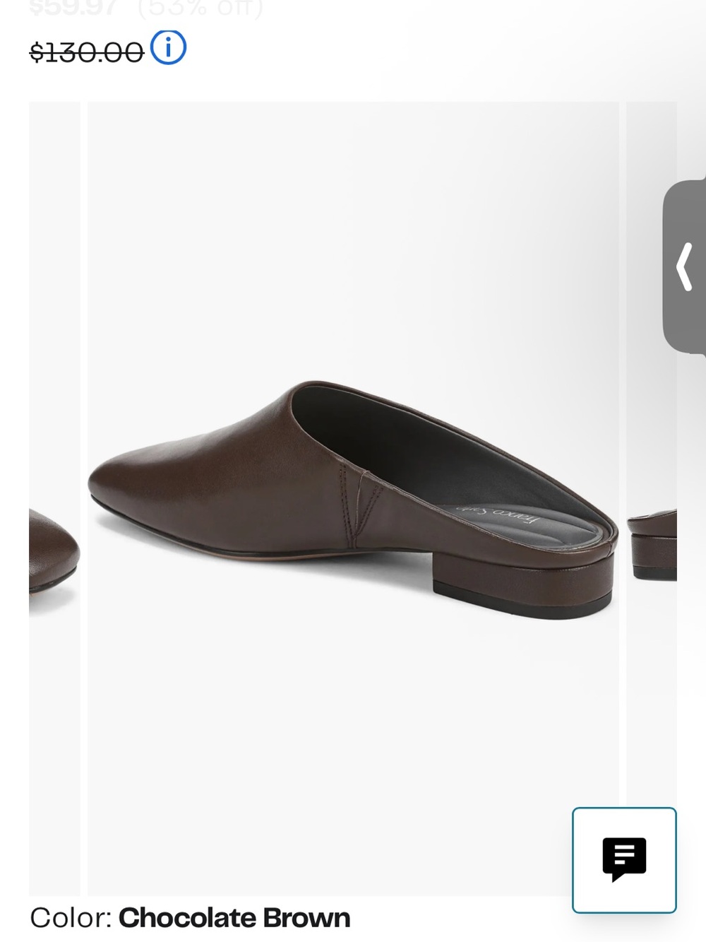 NWT Franco Sarto Black Leather Daley Mules - Picture 7 of 9